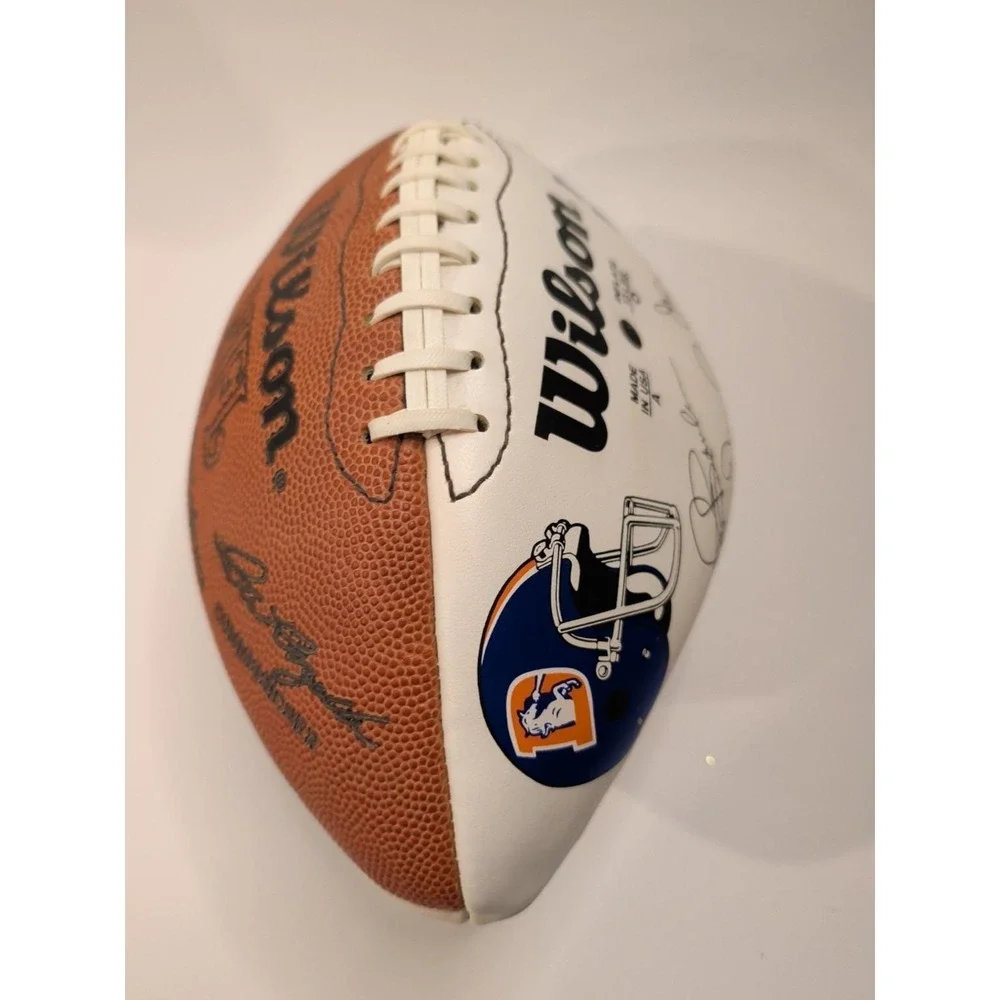 1988 Denver Broncos Team Signed Wilson NFL Football John Elway Auto‎ 30+ Sigs